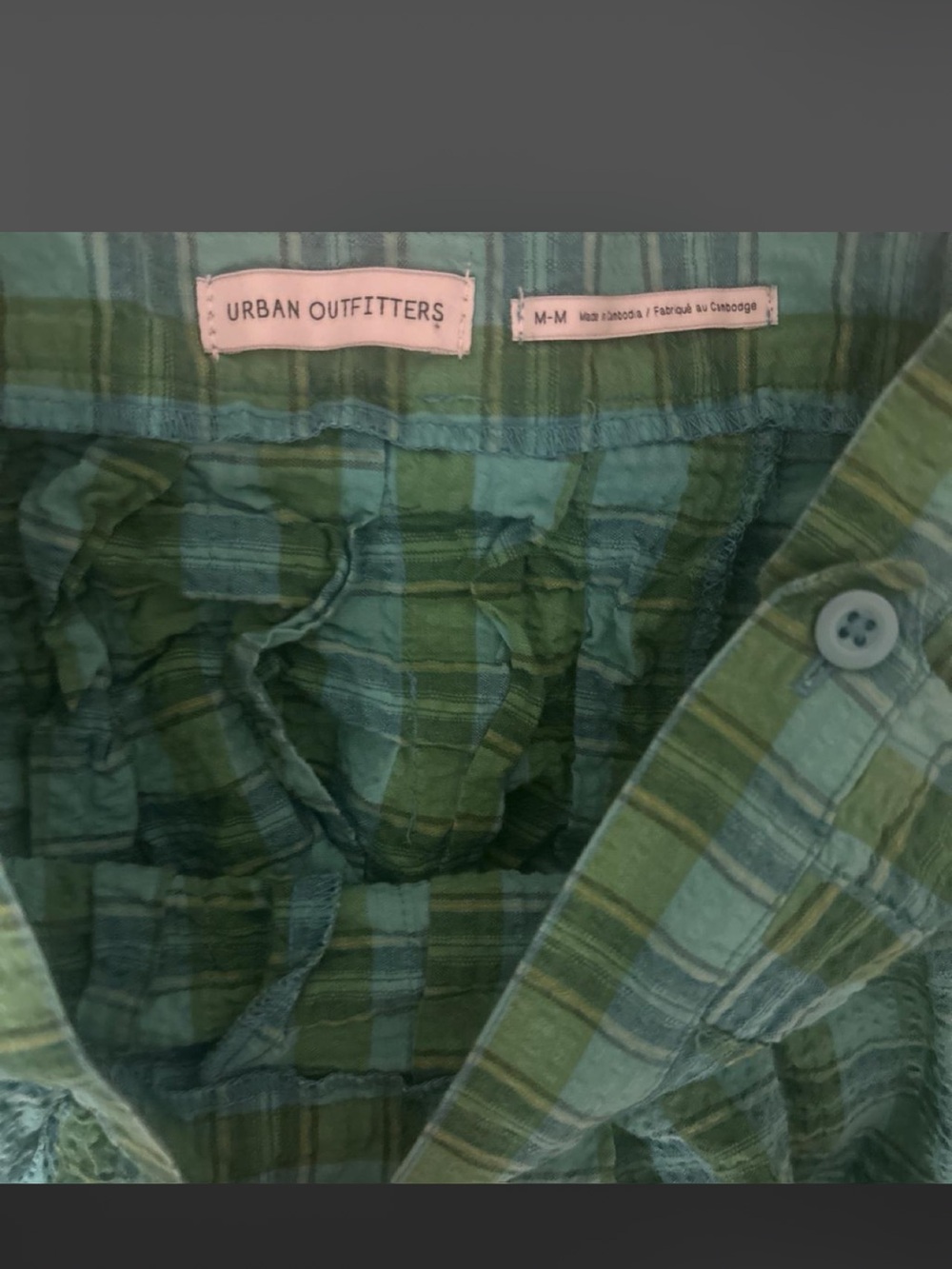 Urban Outfitters Green Plaid Flared Women's Skirt - Picture 2 of 3